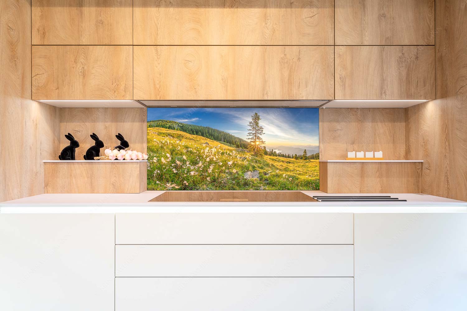 Wollgras im Morgenlicht – Küchenrückwand – Größe ca. 120x60cm, Seitenverhältnis 2:1 — Estergebirge Walchensee Almwiese am Simetsberg mit Walchensee - Wollgras im Morgenlicht - Küchenrückwand - Größe ca. 120x60cm, Seitenverhältnis 2:1 - Estergebirge Walchensee - weitere Infos unter https://www.kriner-weiermann.de