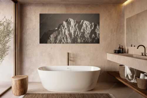 Winterlicher Wörner im Karwendel bei Sonnenuntergang - Alaska Style - Wandbild - Größe ca. 180x90cm, Seitenverhältnis 2:1 - Karwendel-Wörner - weitere Infos unter https://www.kriner-weiermann.de