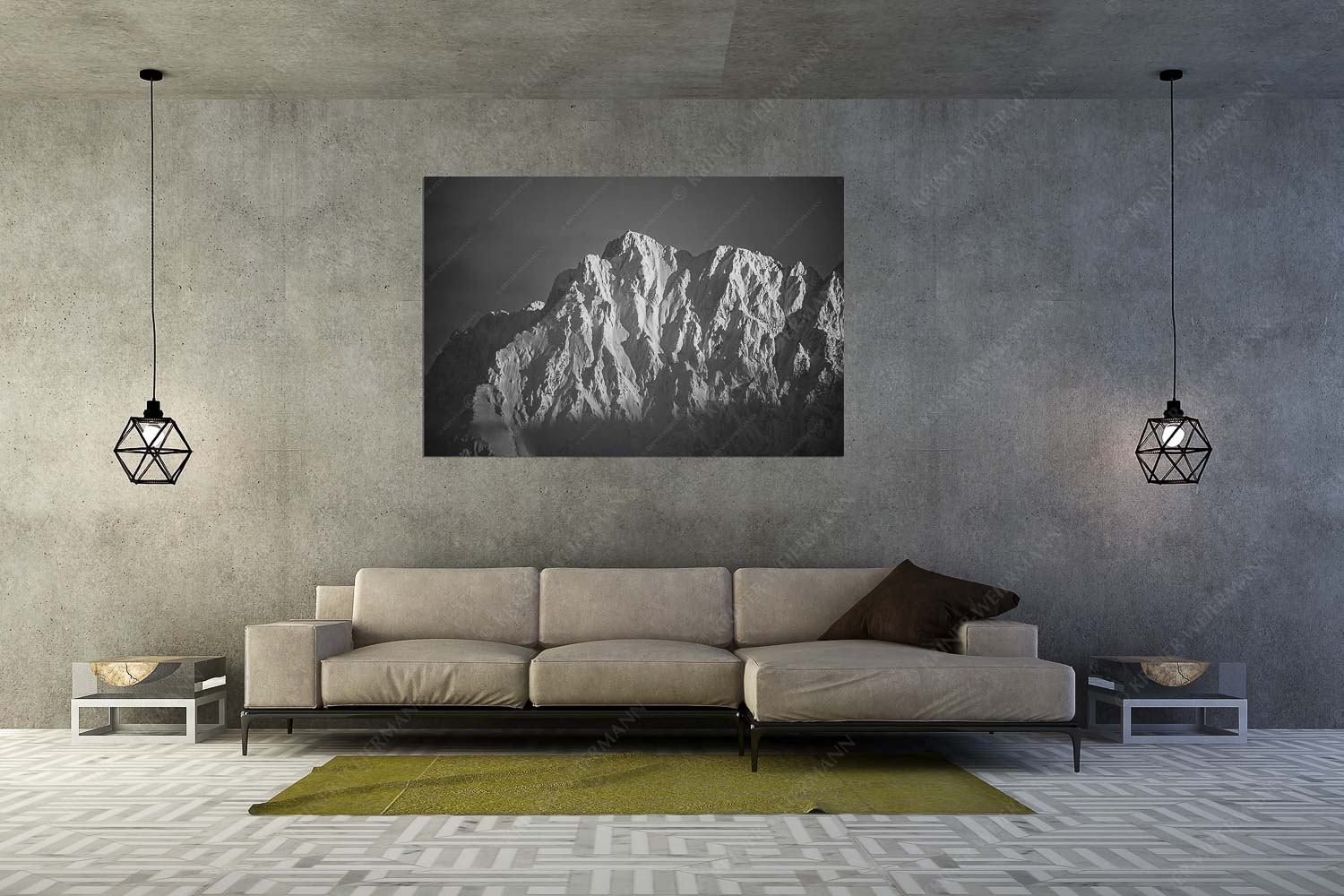 Alaska Style – Wandbild – Größe ca. 180x120cm, Seitenverhältnis 3:2 — Karwendel-Wörner Winterlicher Wörner im Karwendel bei Sonnenuntergang - Alaska Style - Wandbild - Größe ca. 180x120cm, Seitenverhältnis 3:2 - Karwendel-Wörner - weitere Infos unter https://www.kriner-weiermann.de