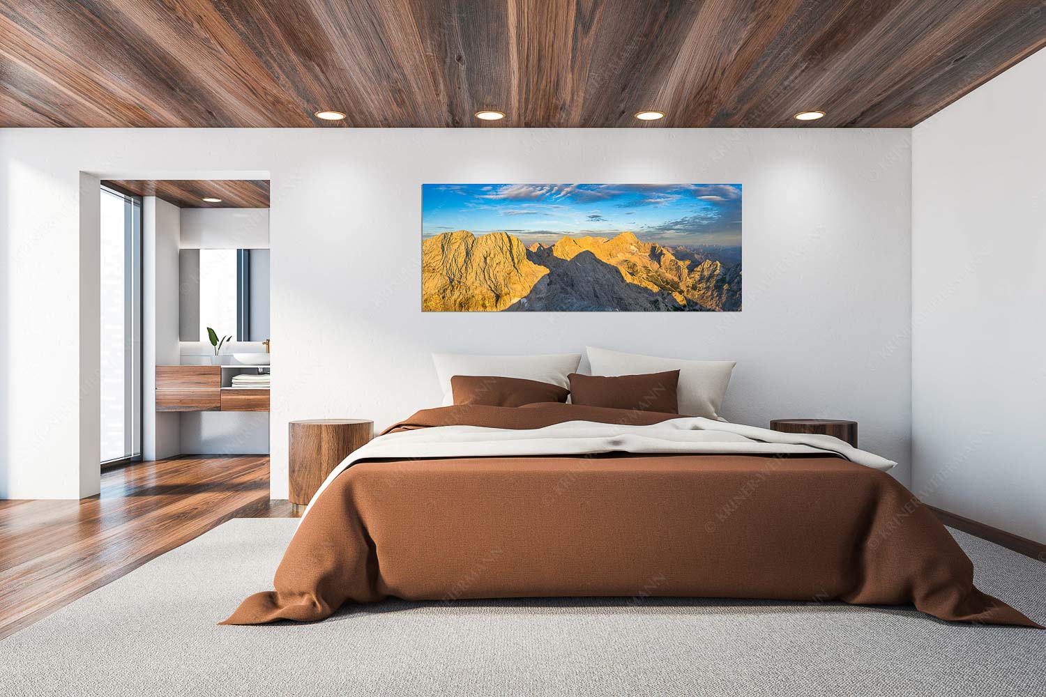 Alpspitzschatten – Wandbild – Größe ca. 200x80cm, Seitenverhältnis 2,5:1 — Hochblassen Jubiläumsgrat Zugspitze Blick von Alpspitze über Jubiläumsgrat zur Zugspitze - Alpspitzschatten - Wandbild - Größe ca. 200x80cm, Seitenverhältnis 2,5:1 - Hochblassen Jubiläumsgrat Zugspitze - weitere Infos unter https://www.kriner-weiermann.de