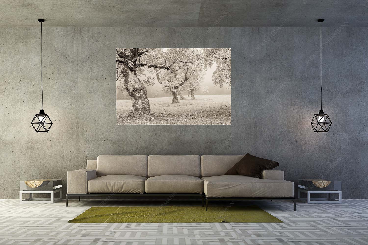 Stille Farben – Wandbild – Größe ca. 180x120cm, Seitenverhältnis 3:2 — Bergahorne Herbst Karwend Bergahorne in herbstlicher Pracht im Karwendelgebirge - Stille Farben - Wandbild - Größe ca. 180x120cm, Seitenverhältnis 3:2 - Bergahorne Herbst Karwend - weitere Infos unter https://www.kriner-weiermann.de