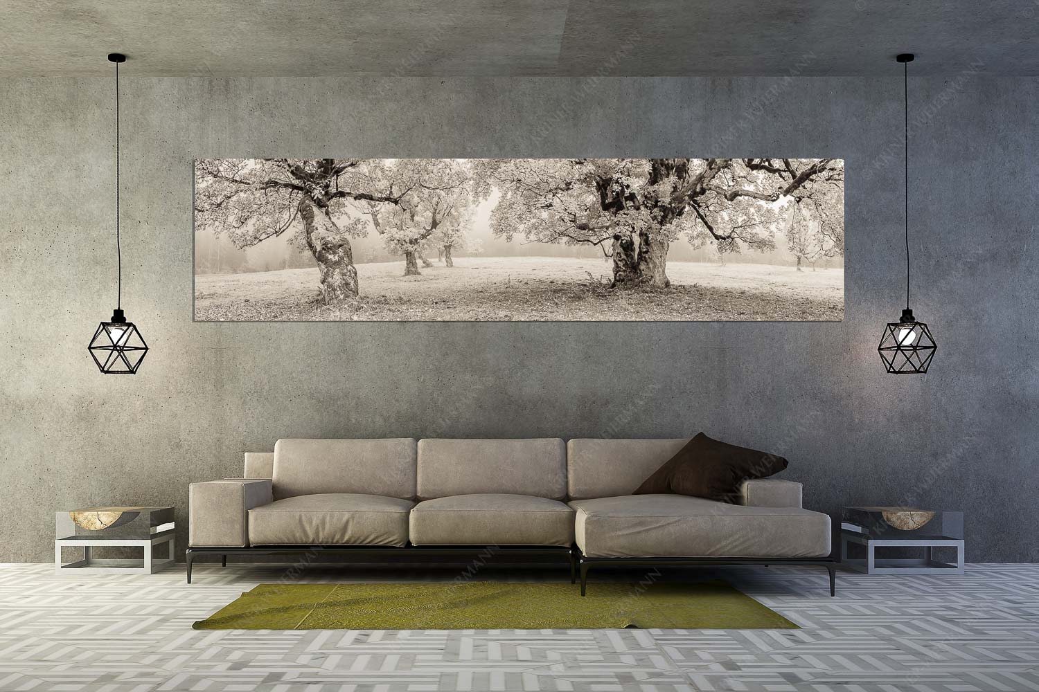 Stille Farben – Wandbild – Größe ca. 320x80cm, Seitenverhältnis 4:1 — Bergahorne Herbst Karwend Bergahorne in herbstlicher Pracht im Karwendelgebirge - Stille Farben - Wandbild - Größe ca. 320x80cm, Seitenverhältnis 4:1 - Bergahorne Herbst Karwend - weitere Infos unter https://www.kriner-weiermann.de