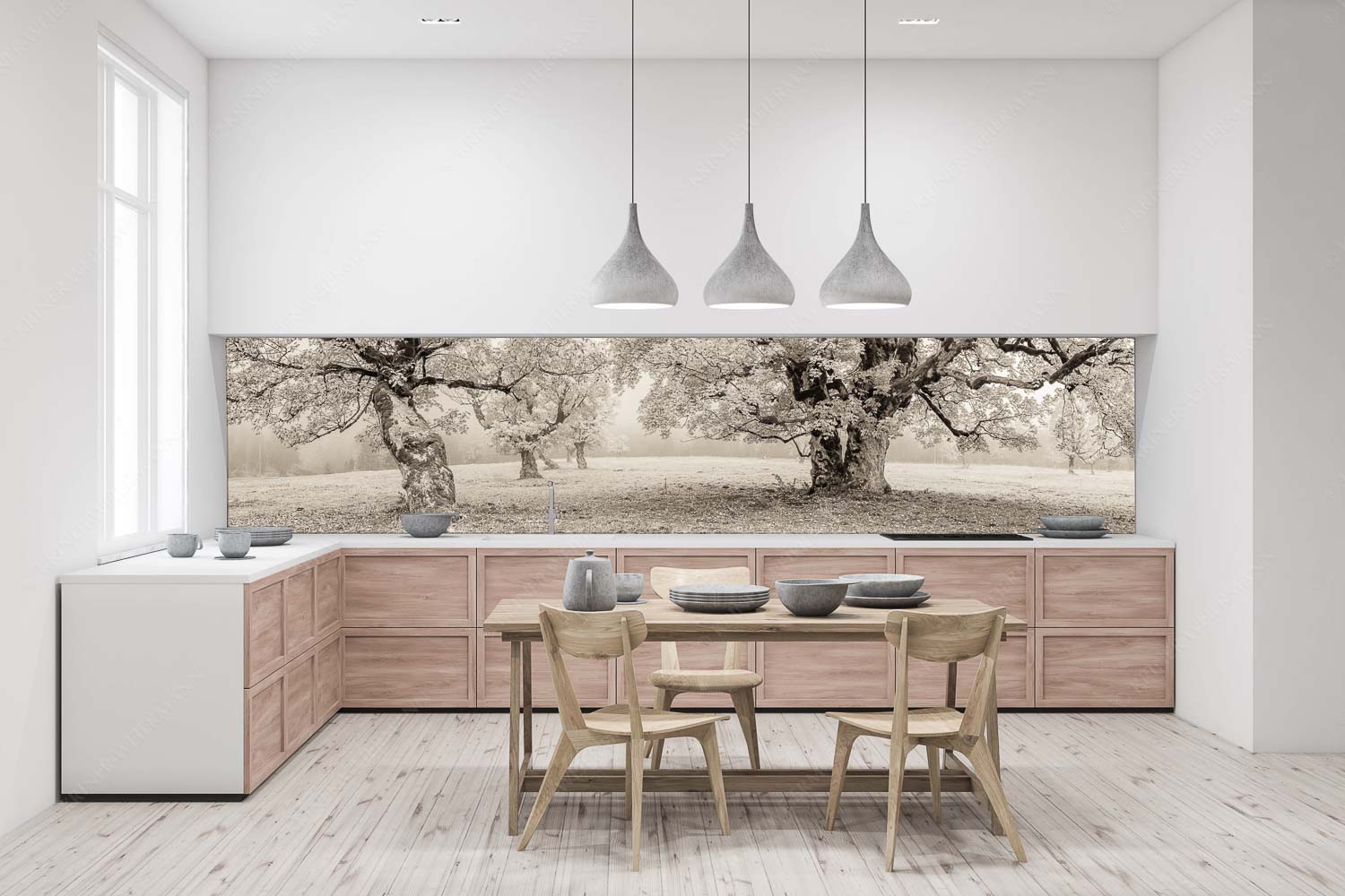 Stille Farben – Küchenrückwand – Größe ca. 400x100cm, Seitenverhältnis 4:1 — Bergahorne Herbst Karwend Bergahorne in herbstlicher Pracht im Karwendelgebirge - Stille Farben - Küchenrückwand - Größe ca. 400x100cm, Seitenverhältnis 4:1 - Bergahorne Herbst Karwend - weitere Infos unter https://www.kriner-weiermann.de