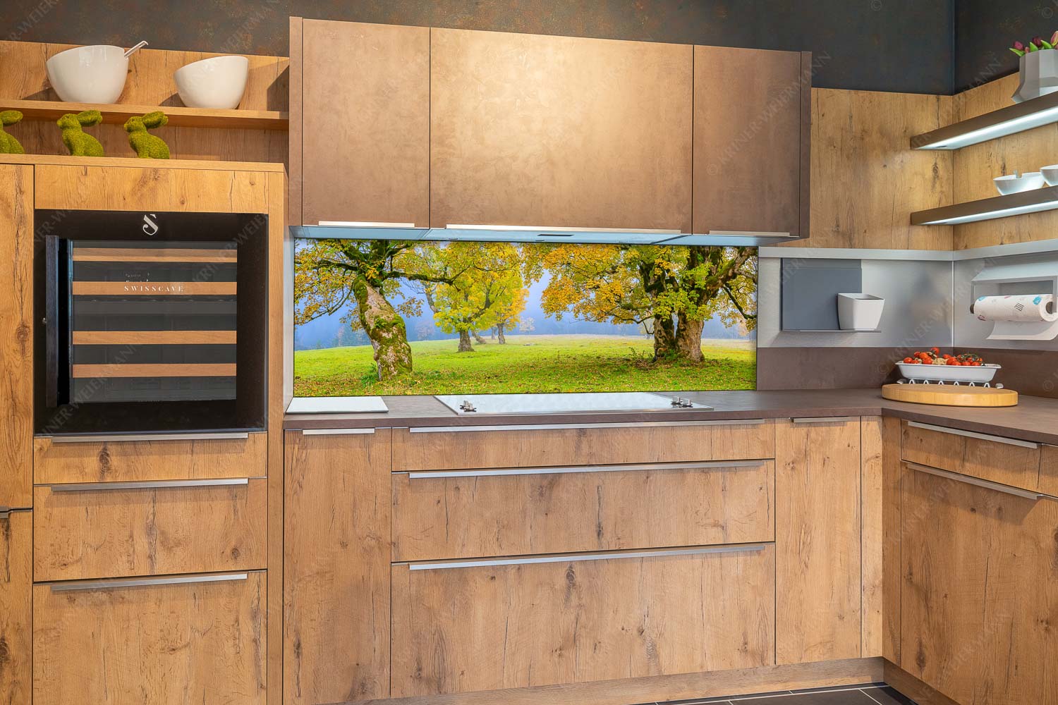 Stille Farben – Küchenrückwand – Größe ca. 180x60cm, Seitenverhältnis 3:1 — Bergahorne Herbst Karwend Bergahorne in herbstlicher Pracht im Karwendelgebirge - Stille Farben - Küchenrückwand - Größe ca. 180x60cm, Seitenverhältnis 3:1 - Bergahorne Herbst Karwend - weitere Infos unter https://www.kriner-weiermann.de