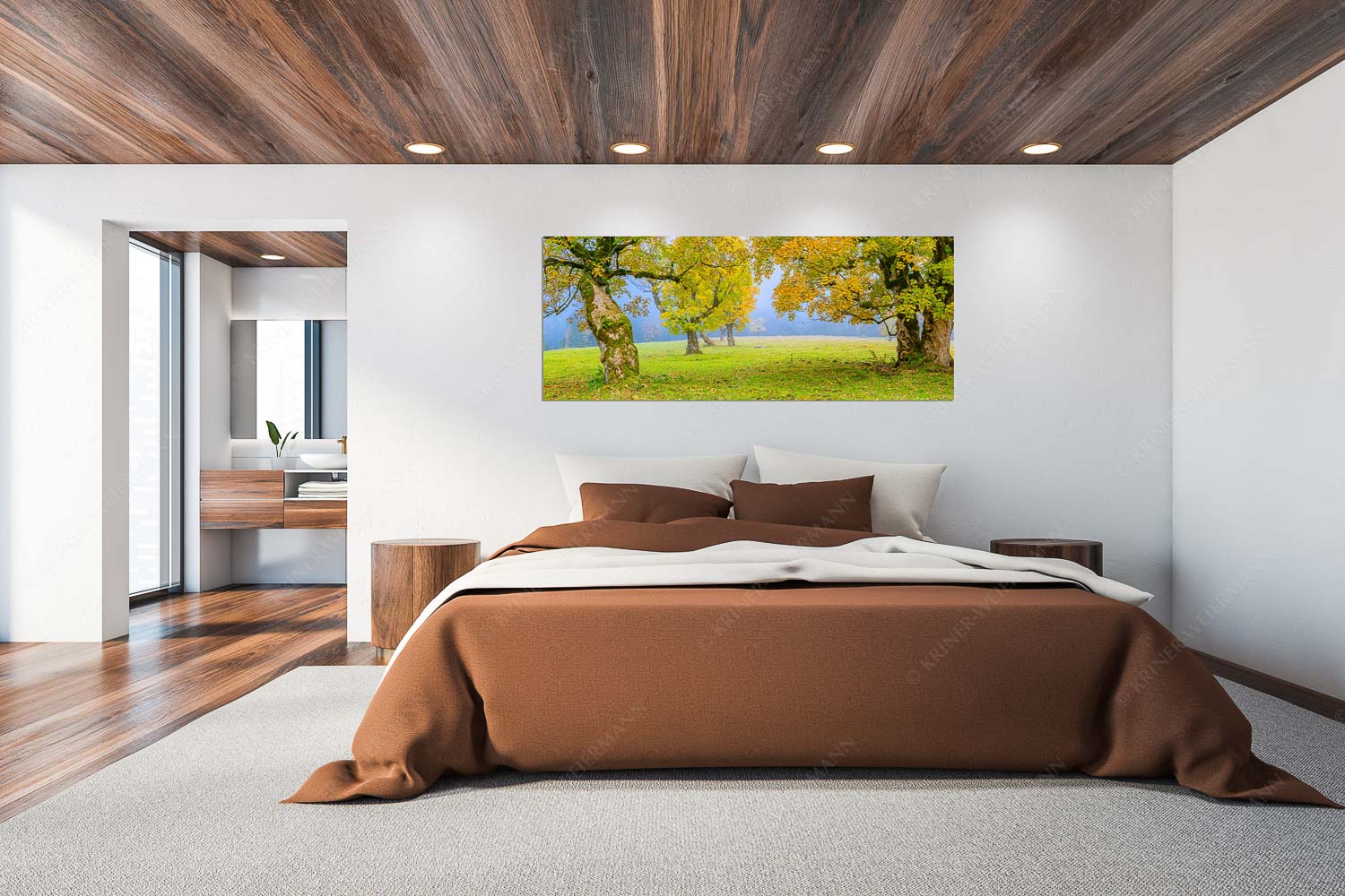 Stille Farben – Wandbild – Größe ca. 200x80cm, Seitenverhältnis 2,5:1 — Bergahorne Herbst Karwend Bergahorne in herbstlicher Pracht im Karwendelgebirge - Stille Farben - Wandbild - Größe ca. 200x80cm, Seitenverhältnis 2,5:1 - Bergahorne Herbst Karwend - weitere Infos unter https://www.kriner-weiermann.de