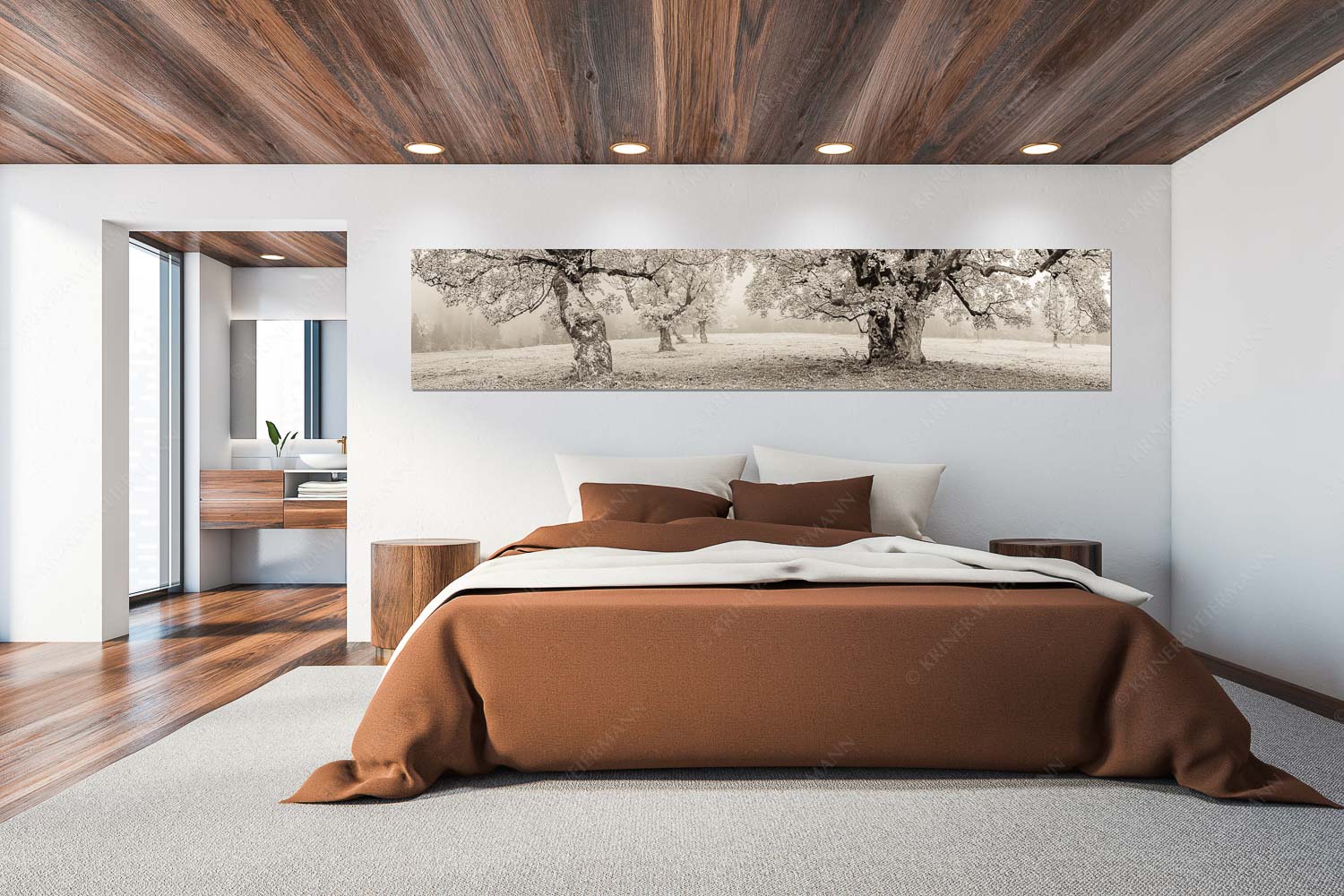 Stille Farben – Wandbild – Größe ca. 300x60cm, Seitenverhältnis 5:1 — Bergahorne Herbst Karwend Bergahorne in herbstlicher Pracht im Karwendelgebirge - Stille Farben - Wandbild - Größe ca. 300x60cm, Seitenverhältnis 5:1 - Bergahorne Herbst Karwend - weitere Infos unter https://www.kriner-weiermann.de