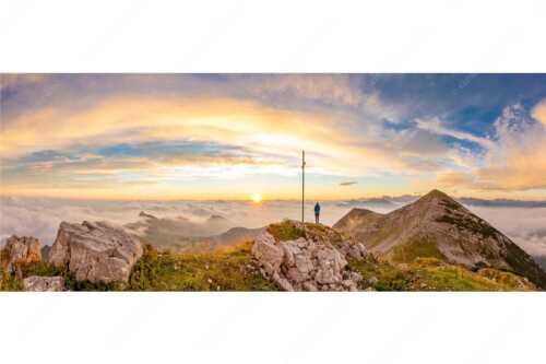 Morgenstimmung im Estergebirge - Glücksmoment II - Seitenverhältnis 2,5:1 - Sonnenaufgang Krottenkopf - weitere Infos unter https://www.kriner-weiermann.de