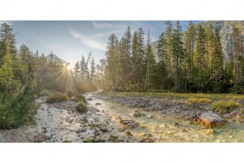 Sonnenaufgang am Isarursprung - Isarursprung I - Seitenverhältnis 2:1 - Isarursprung Karwendel - weitere Infos unter https://www.kriner-weiermann.de
