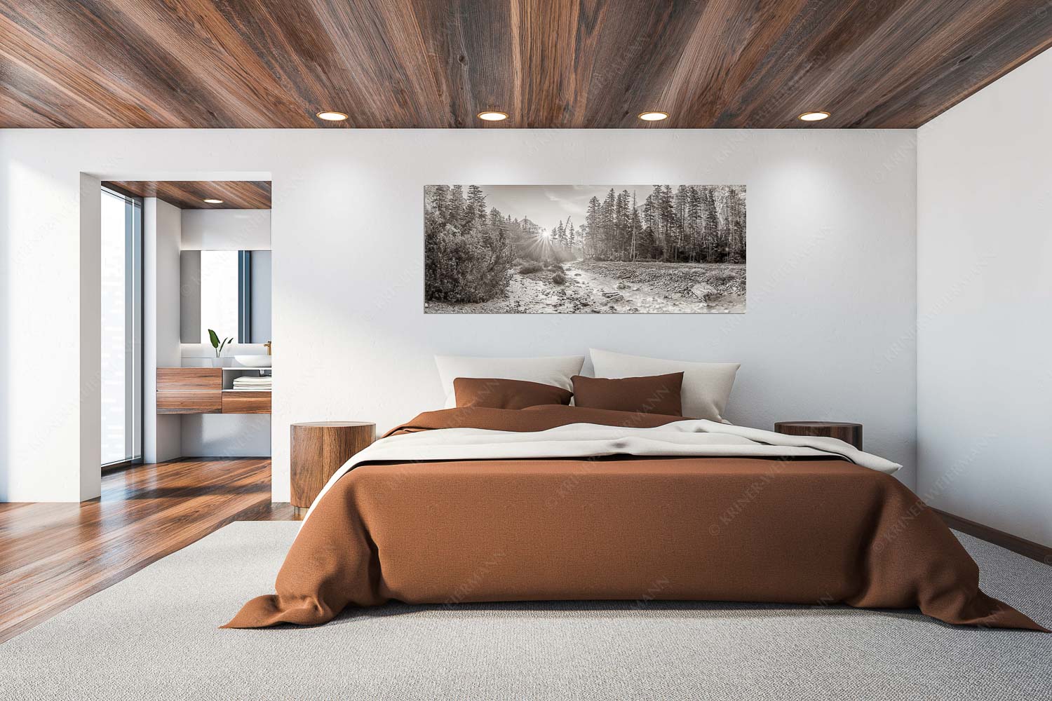 Sonnenaufgang am Isarursprung - Isarursprung I - Wandbild - Größe ca. 200x80cm, Seitenverhältnis 2,5:1 - Isarursprung Karwendel - weitere Infos unter https://www.kriner-weiermann.de