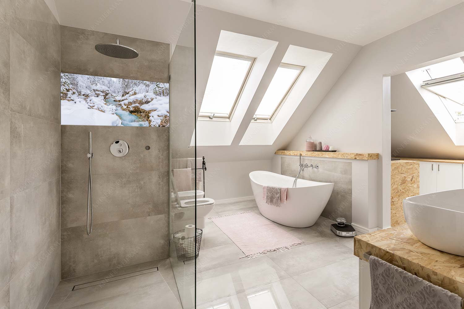 Stein der Weisen – Glasbild – Größe ca. 100x50cm, Seitenverhältnis 2:1 — Rissbach im Karwendel Der verschneite Rissbach zwischen Vorder- und Hinterriß - Stein der Weisen - Glasbild - Größe ca. 100x50cm, Seitenverhältnis 2:1 - Rissbach im Karwendel - weitere Infos unter https://www.kriner-weiermann.de