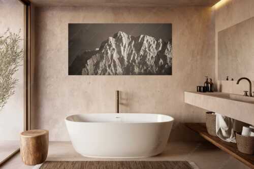 Winterlicher Wörner im Karwendel bei Sonnenuntergang - Alaska Style - Wandbild - Größe ca. 180x90cm, Seitenverhältnis 2:1 - Karwendel-Wörner - weitere Infos unter https://www.kriner-weiermann.de