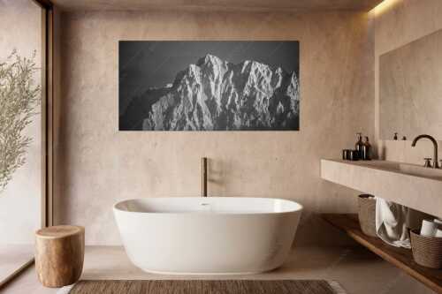 Winterlicher Wörner im Karwendel bei Sonnenuntergang - Alaska Style - Wandbild - Größe ca. 180x90cm, Seitenverhältnis 2:1 - Karwendel-Wörner - weitere Infos unter https://www.kriner-weiermann.de