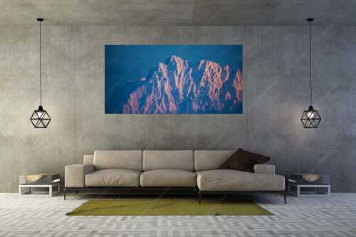 Winterlicher Wörner im Karwendel bei Sonnenuntergang - Alaska Style - Wandbild - Größe ca. 200x100cm, Seitenverhältnis 2:1 - Karwendel-Wörner - weitere Infos unter https://www.kriner-weiermann.de