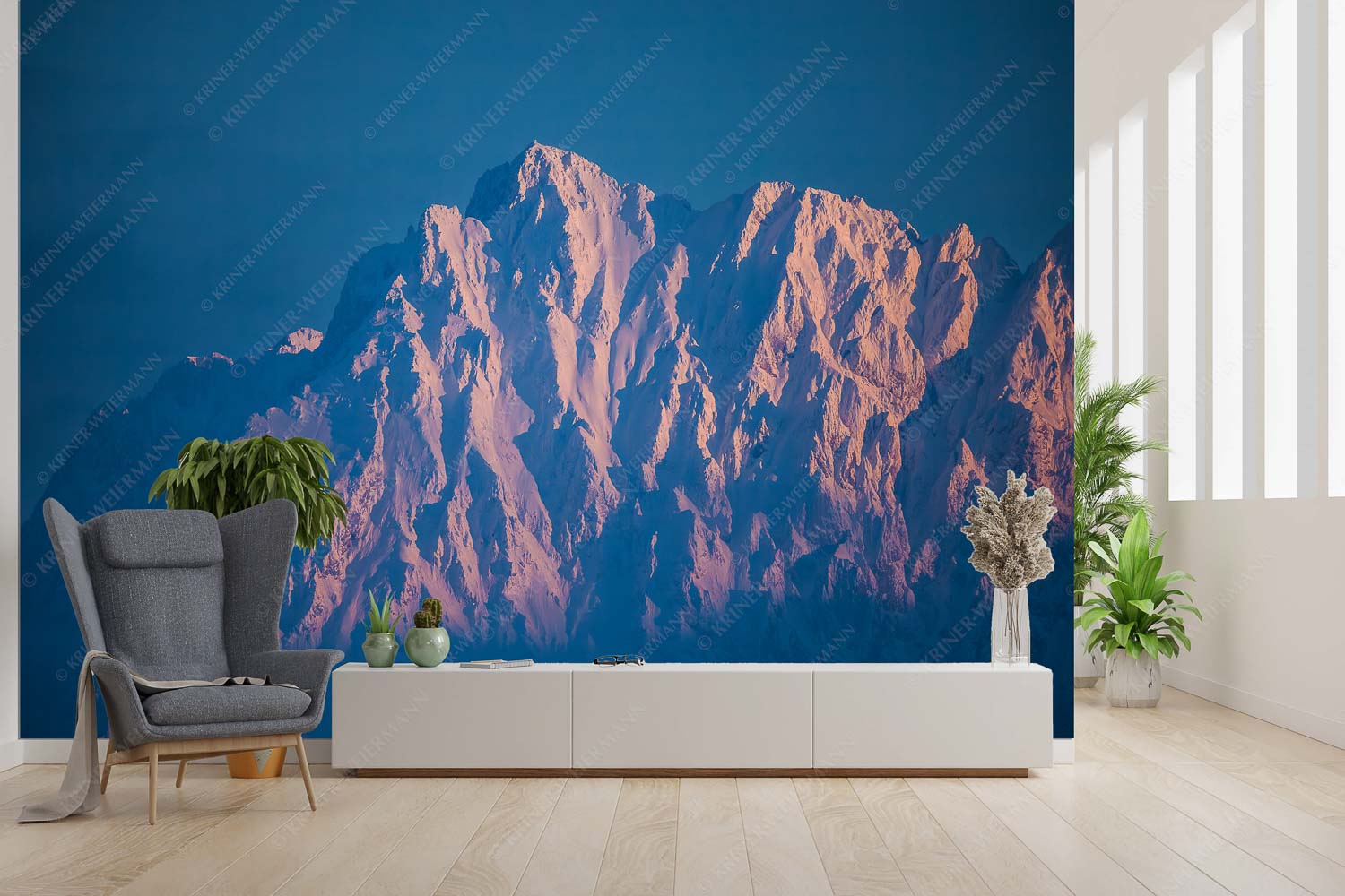 Alaska Style – Fototapete – Größe ca. 300x200cm, Seitenverhältnis 3:2 — Karwendel-Wörner Winterlicher Wörner im Karwendel bei Sonnenuntergang - Alaska Style - Fototapete - Größe ca. 300x200cm, Seitenverhältnis 3:2 - Karwendel-Wörner - weitere Infos unter https://www.kriner-weiermann.de