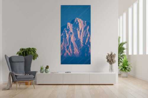 Winterlicher Wörner im Karwendel bei Sonnenuntergang - Alaska Style - Wandbild - Größe ca. 90x180cm, Seitenverhältnis 1:2 - Karwendel-Wörner - weitere Infos unter https://www.kriner-weiermann.de