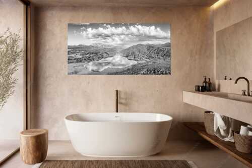 Blick über den Barmsee zum Wettersteingebirge - Der Lieblings See - Wandbild - Größe ca. 180x90cm, Seitenverhältnis 2:1 - Barmsee Krün - weitere Infos unter https://www.kriner-weiermann.de