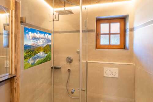 Blick über den Barmsee zum Wettersteingebirge - Der Lieblings See - Glasbild - Größe ca. 120x80cm, Seitenverhältnis 3:2 - Barmsee Krün - weitere Infos unter https://www.kriner-weiermann.de