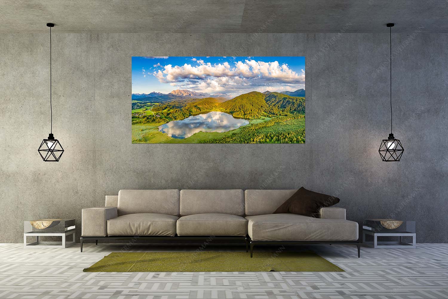 Der Lieblings See – Wandbild – Größe ca. 200x100cm, Seitenverhältnis 2:1 — Barmsee Krün Blick über den Barmsee zum Wettersteingebirge - Der Lieblings See - Wandbild - Größe ca. 200x100cm, Seitenverhältnis 2:1 - Barmsee Krün - weitere Infos unter https://www.kriner-weiermann.de