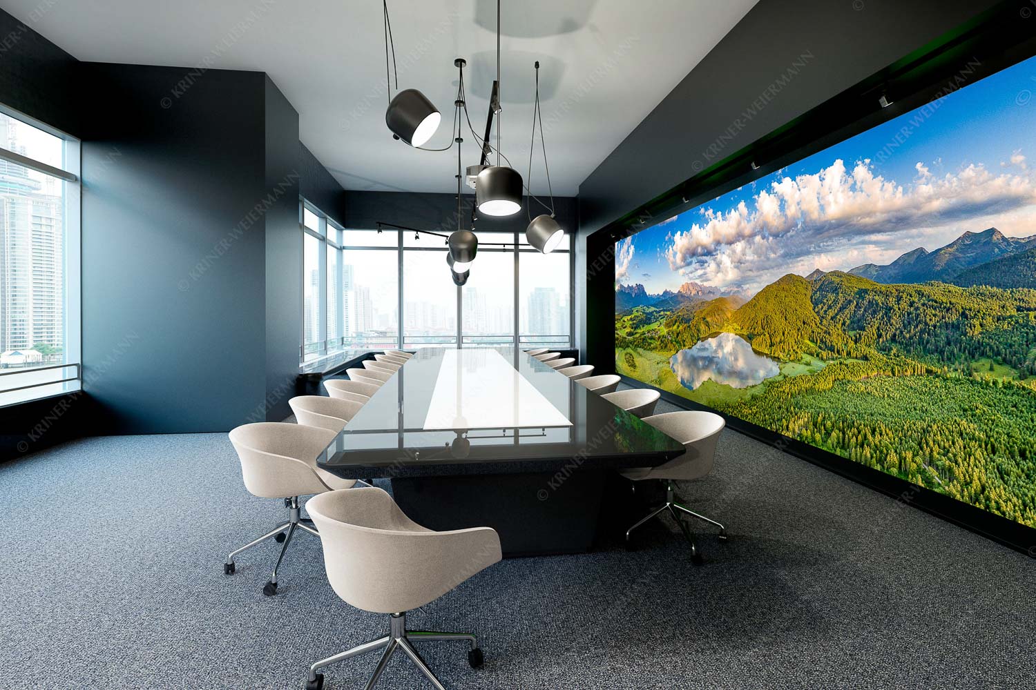 Der Lieblings See – Akustikbild – Größe ca. 600x200cm, Seitenverhältnis 3:1 — Barmsee Krün Blick über den Barmsee zum Wettersteingebirge - Der Lieblings See - Akustikbild - Größe ca. 600x200cm, Seitenverhältnis 3:1 - Barmsee Krün - weitere Infos unter https://www.kriner-weiermann.de