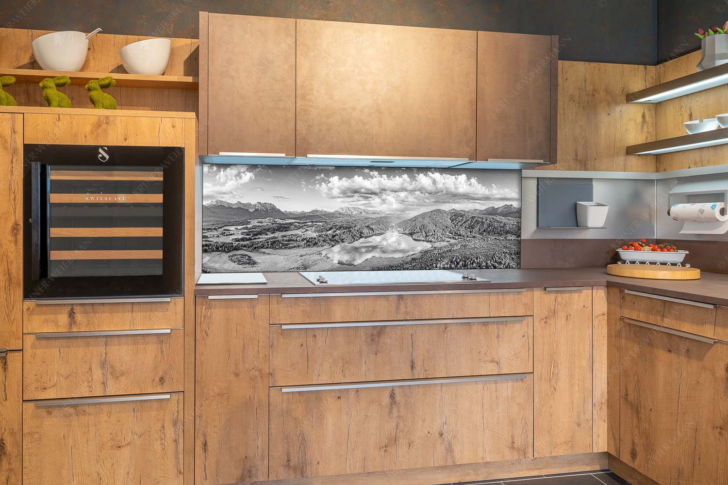 Der Lieblings See – Küchenrückwand – Größe ca. 180x60cm, Seitenverhältnis 3:1 — Barmsee Krün Blick über den Barmsee zum Wettersteingebirge - Der Lieblings See - Küchenrückwand - Größe ca. 180x60cm, Seitenverhältnis 3:1 - Barmsee Krün - weitere Infos unter https://www.kriner-weiermann.de