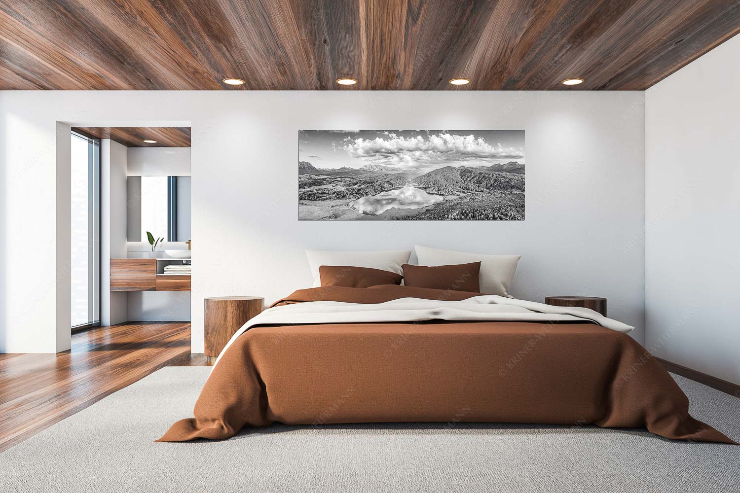 Der Lieblings See – Wandbild – Größe ca. 200x80cm, Seitenverhältnis 2,5:1 — Barmsee Krün Blick über den Barmsee zum Wettersteingebirge - Der Lieblings See - Wandbild - Größe ca. 200x80cm, Seitenverhältnis 2,5:1 - Barmsee Krün - weitere Infos unter https://www.kriner-weiermann.de