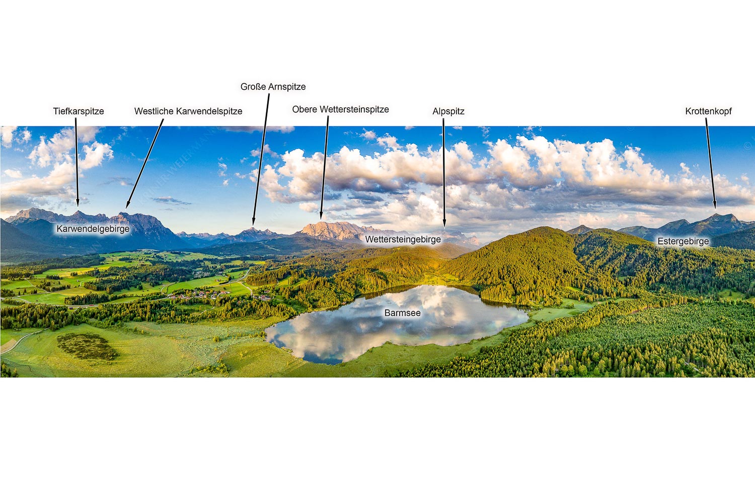 Der Lieblings See — Blick über den Barmsee zum Wettersteingebirge - Der Lieblings See -