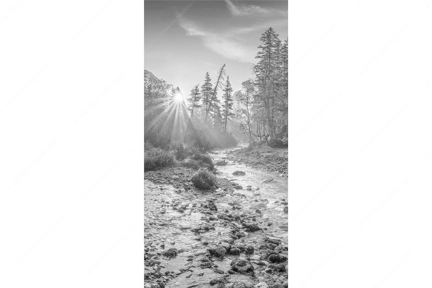 Sonnenaufgang am Isarursprung - Isarursprung I - Seitenverhältnis 1:2 - Isarquelle im Karwendel - weitere Infos unter https://www.kriner-weiermann.de