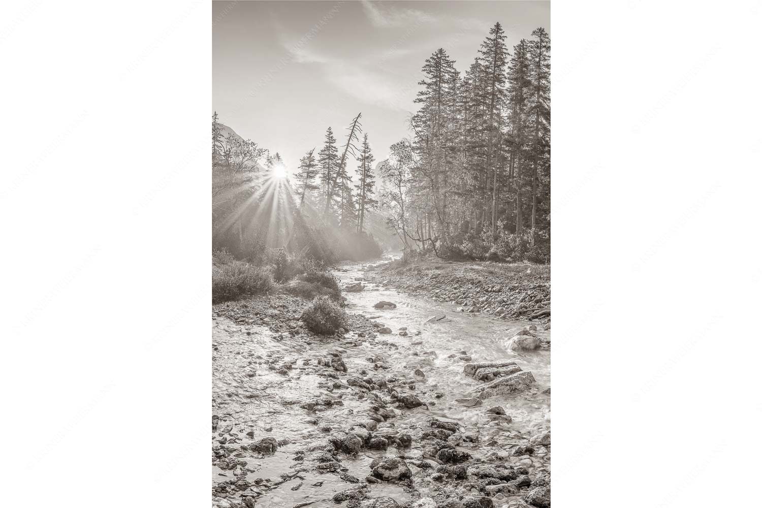 Sonnenaufgang am Isarursprung - Isarursprung I - Seitenverhältnis 2:3 - Isarquelle im Karwendel - weitere Infos unter https://www.kriner-weiermann.de