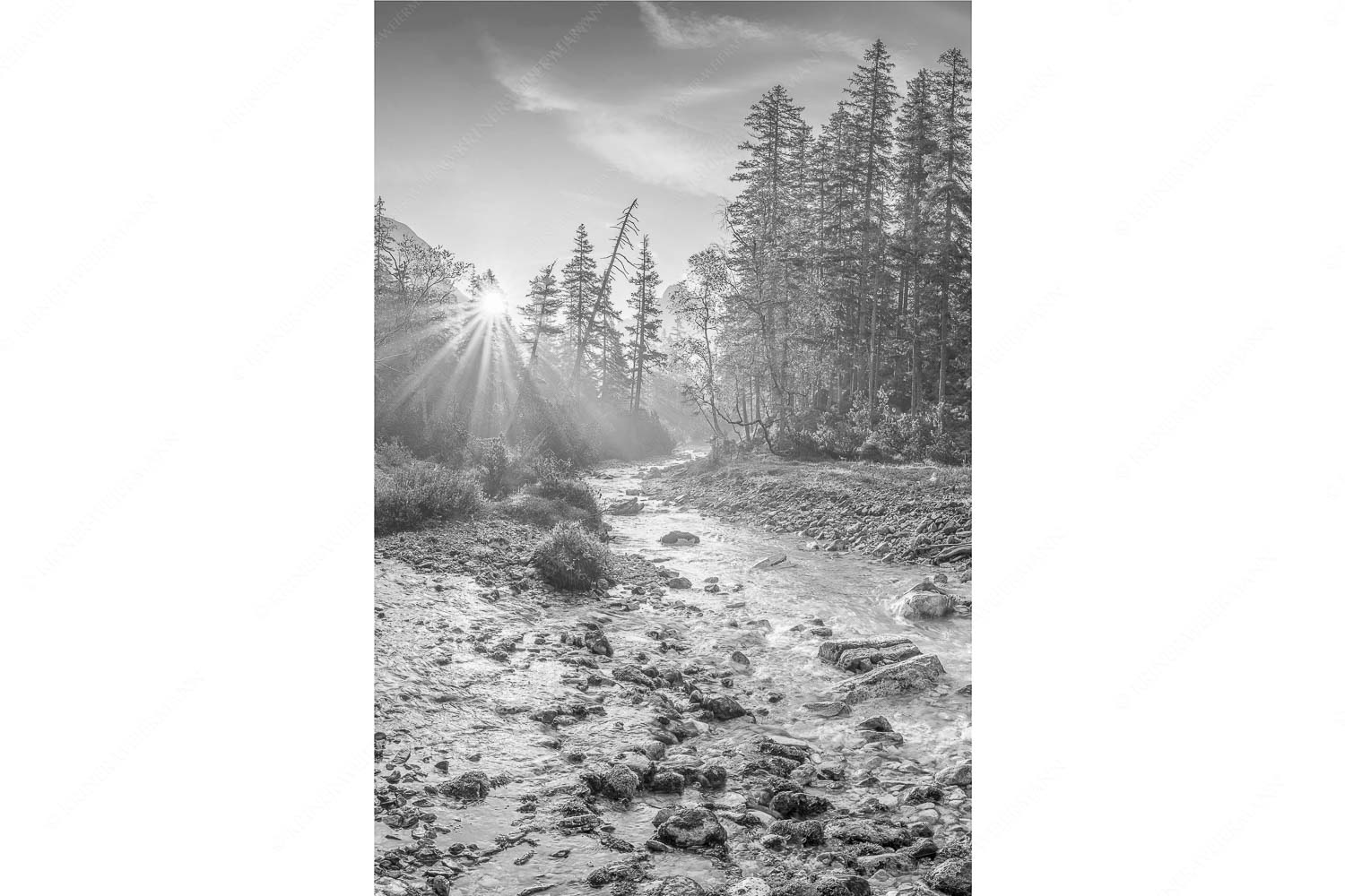 Sonnenaufgang am Isarursprung - Isarursprung I - Seitenverhältnis 2:3 - Isarquelle im Karwendel - weitere Infos unter https://www.kriner-weiermann.de