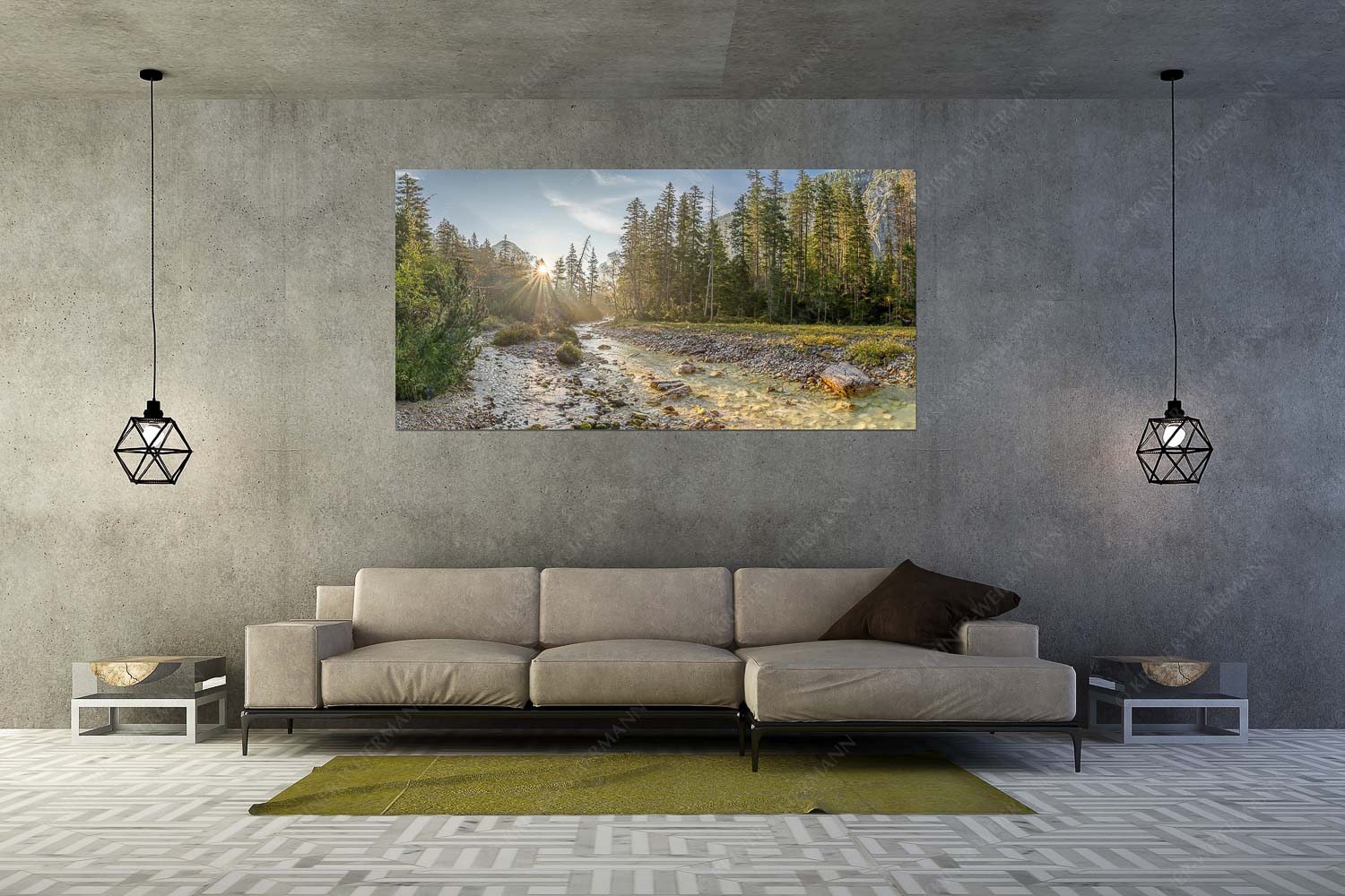 Isarursprung I – Wandbild – Größe ca. 200x100cm, Seitenverhältnis 2:1 — Isarquelle im Karwendel Sonnenaufgang am Isarursprung - Isarursprung I - Wandbild - Größe ca. 200x100cm, Seitenverhältnis 2:1 - Isarquelle im Karwendel - weitere Infos unter https://www.kriner-weiermann.de