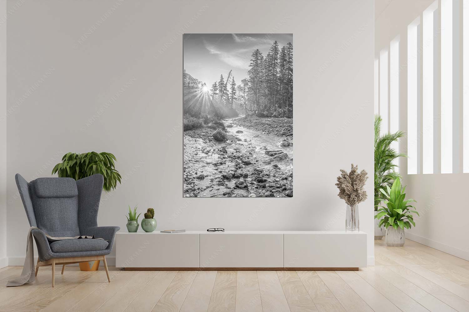 Sonnenaufgang am Isarursprung - Isarursprung I - Wandbild - Größe ca. 120x180cm, Seitenverhältnis 2:3 - Isarquelle im Karwendel - weitere Infos unter https://www.kriner-weiermann.de