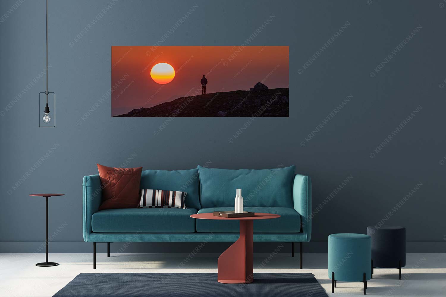 Sonnenaufgang – Wandbild – Größe ca. 175x70cm, Seitenverhältnis 2,5:1 — Alpspitze – Stuiben Sonnenaufgang im Wettersteingebirge - Sonnenaufgang - Wandbild - Größe ca. 175x70cm, Seitenverhältnis 2,5:1 - Alpspitze - Stuiben - weitere Infos unter https://www.kriner-weiermann.de