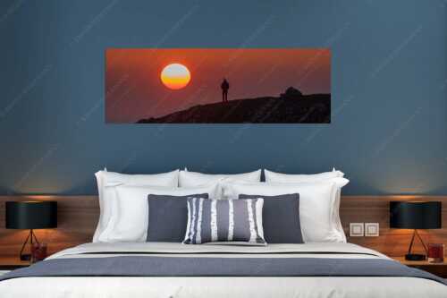 Sonnenaufgang im Wettersteingebirge - Sonnenaufgang - Wandbild - Größe ca. 180x60cm, Seitenverhältnis 3:1 - Alpspitze - Stuiben - weitere Infos unter https://www.kriner-weiermann.de