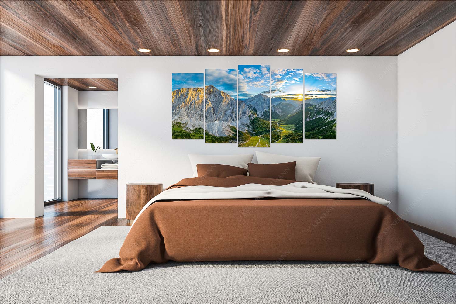 Der Abschiedskuss – Wandbild – 5er Split, Größe ca. 200x100cm, Seitenverhältnis 2:1 — Speckkarspitze im Karwendel Die Sonne scheint noch kurz entlang des Hallerangers in die Nordwand der Speckkarspitze - Der Abschiedskuss - Wandbild - 5er Split, Größe ca. 200x100cm, Seitenverhältnis 2:1 - Speckkarspitze im Karwendel - weitere Infos unter https://www.kriner-weiermann.de