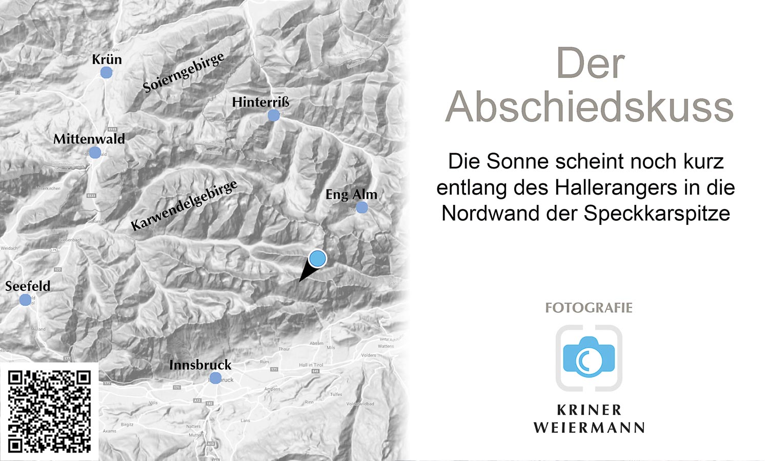 Der Abschiedskuss — Die Sonne scheint noch kurz entlang des Hallerangers in die Nordwand der Speckkarspitze - Der Abschiedskuss -