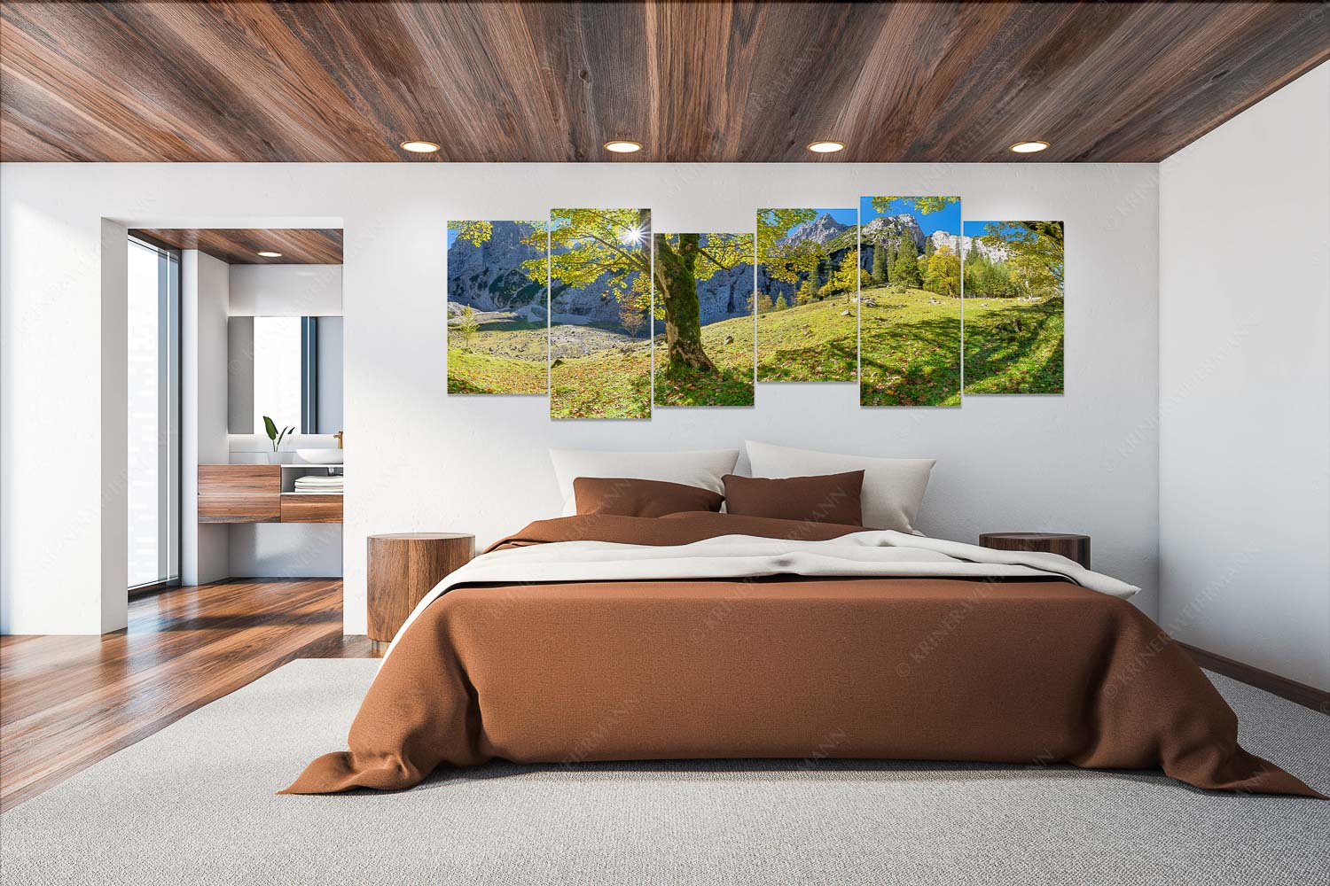 Durchgeblitzt – Wandbild – 6er Split, Größe ca. 280x112cm, Seitenverhältnis 2,5:1 — Bergahorn im Oberreintal Herbstlicher Bergahorn im Oberreintal im Wettersteingebirge - Durchgeblitzt - Wandbild - 6er Split, Größe ca. 280x112cm, Seitenverhältnis 2,5:1 - Bergahorn im Oberreintal - weitere Infos unter https://www.kriner-weiermann.de