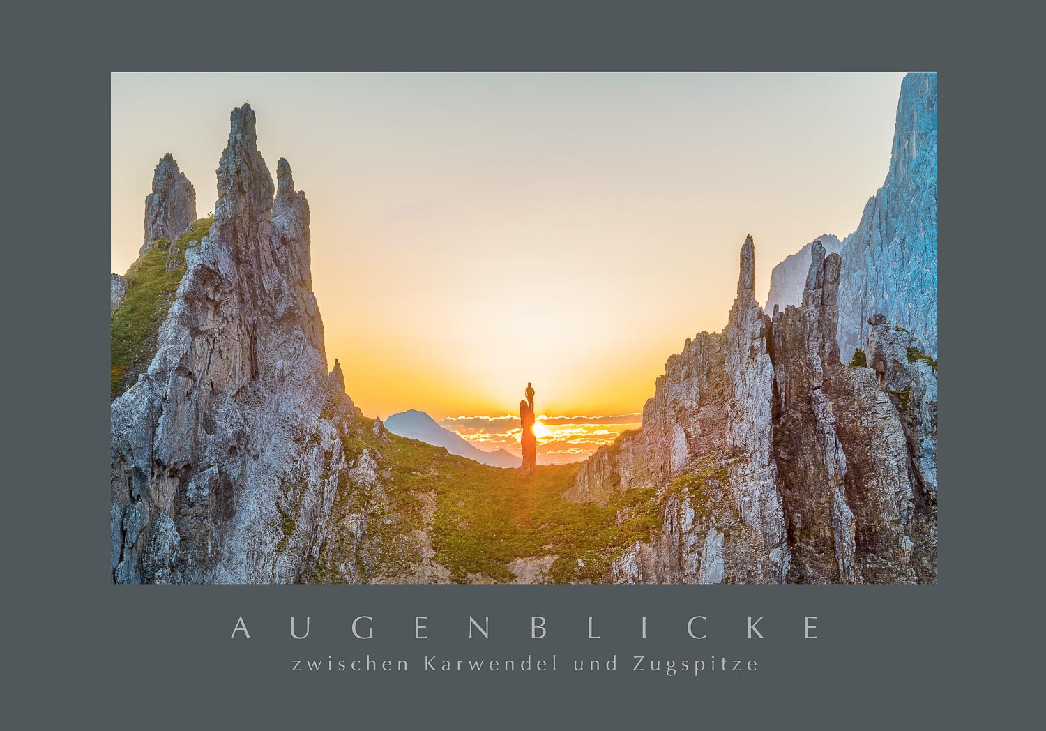 Sonnenaufgang im Halleranger im Karwendelgebirge - 1168 Auf der Spitz - Postkarte