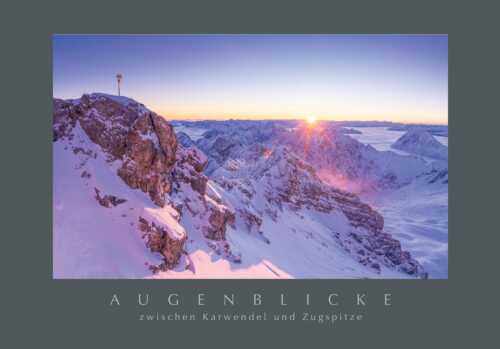 Sonnenaufgang mit Zugspitzgipfel - 1169 Glasklar - Postkarte