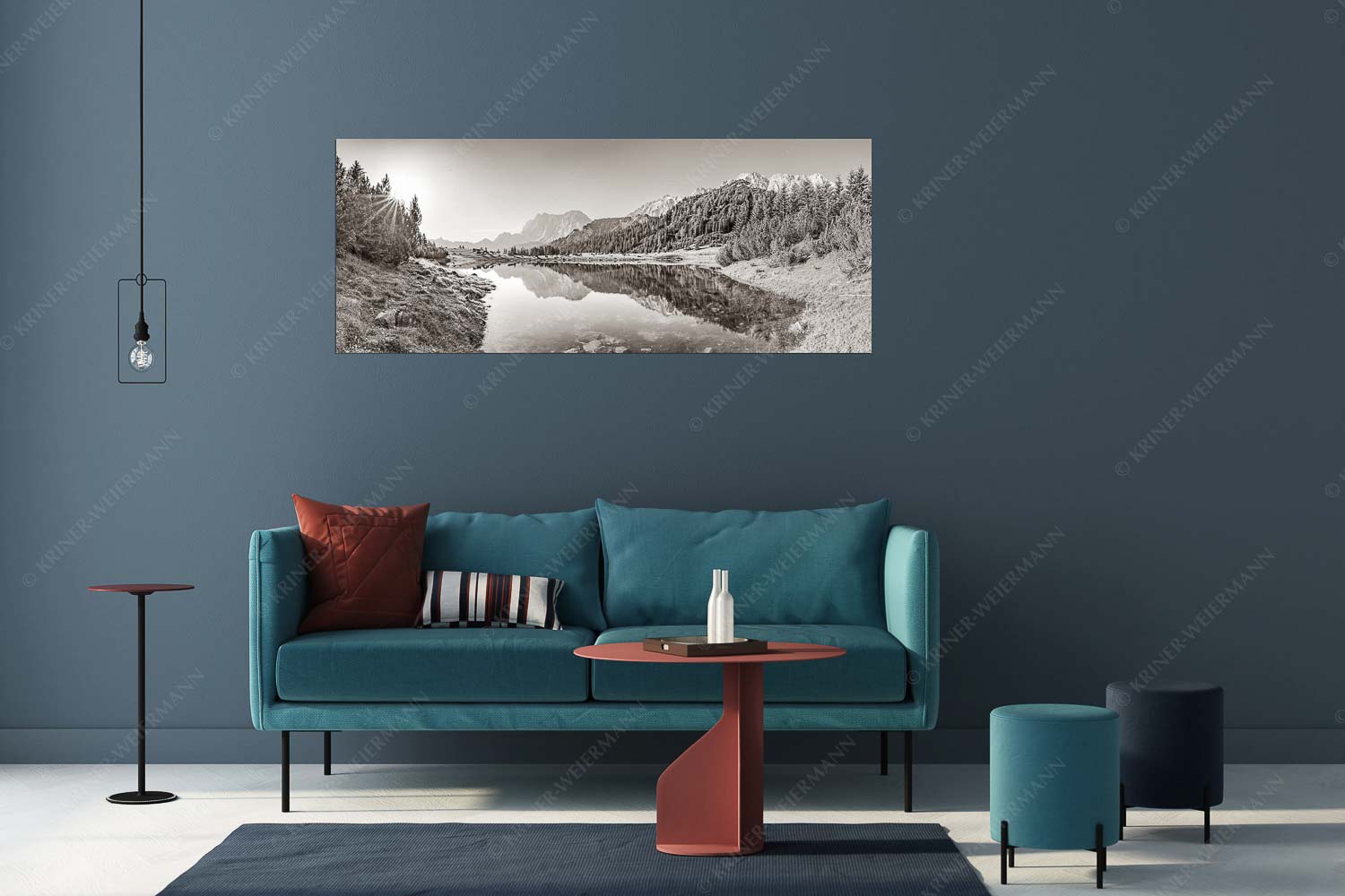 Almfrieden – Wandbild – Größe ca. 175x70cm, Seitenverhältnis 2,5:1 — Vereineralm im Karwendel Almsommer auf der Fereineralm im Karwendelgebirge - Almfrieden - Wandbild - Größe ca. 175x70cm, Seitenverhältnis 2,5:1 - Vereineralm im Karwendel - weitere Infos unter https://www.kriner-weiermann.de
