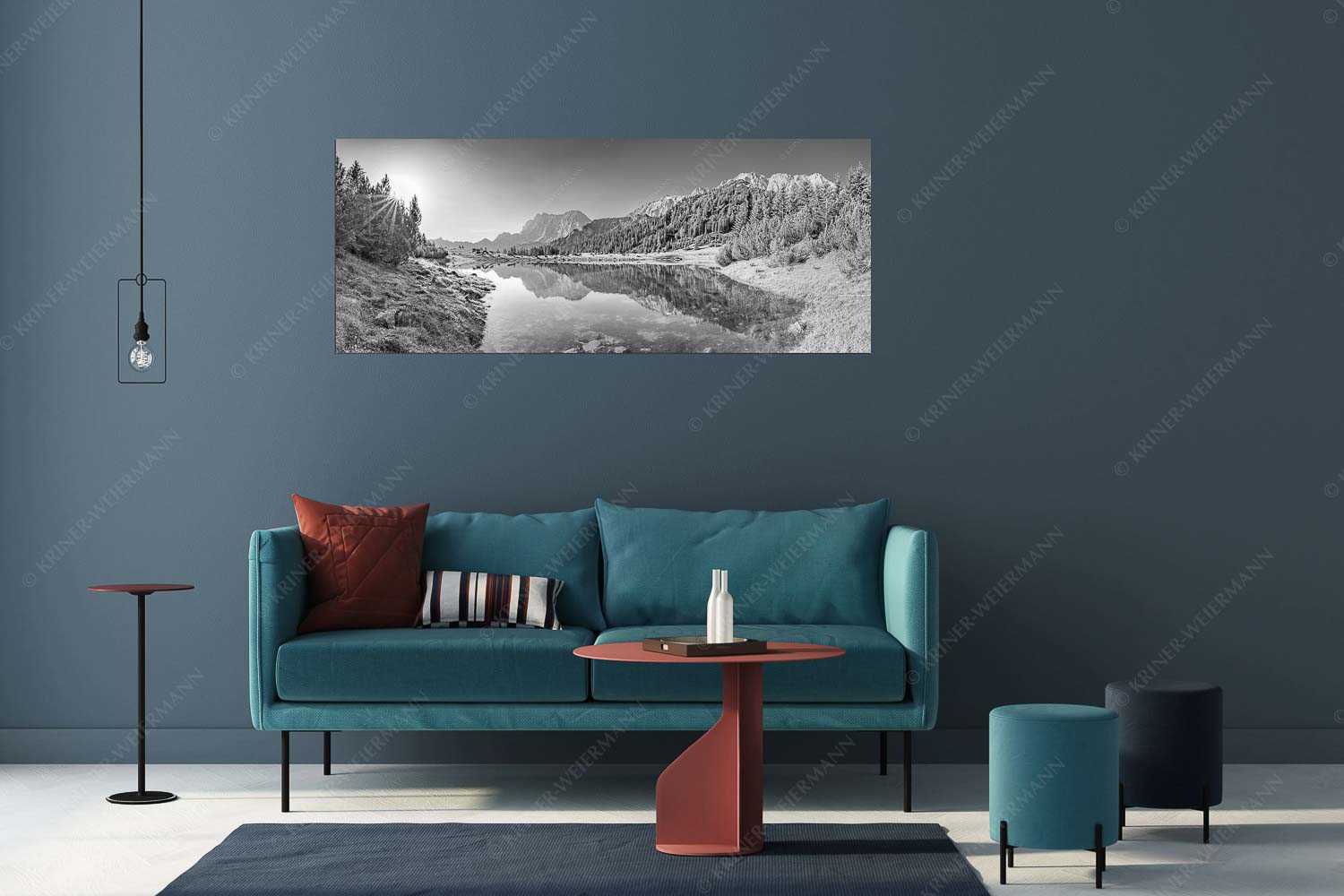 Almfrieden – Wandbild – Größe ca. 175x70cm, Seitenverhältnis 2,5:1 — Vereineralm im Karwendel Almsommer auf der Fereineralm im Karwendelgebirge - Almfrieden - Wandbild - Größe ca. 175x70cm, Seitenverhältnis 2,5:1 - Vereineralm im Karwendel - weitere Infos unter https://www.kriner-weiermann.de