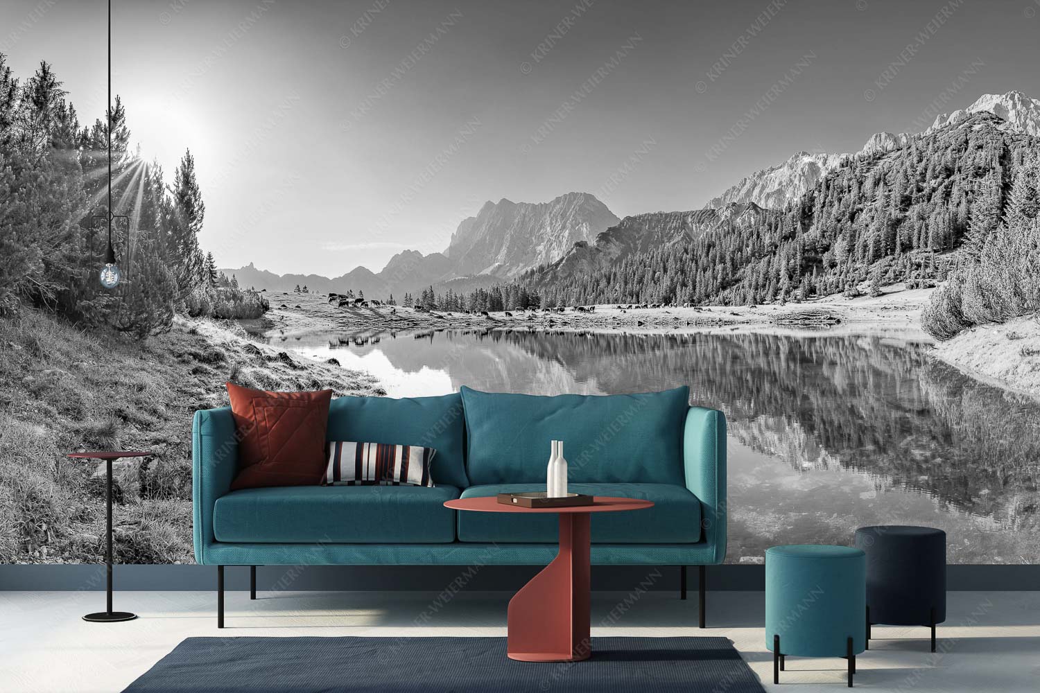 Almfrieden – Fototapete – Größe ca. 400x200cm, Seitenverhältnis 2:1 — Vereineralm im Karwendel Almsommer auf der Fereineralm im Karwendelgebirge - Almfrieden - Fototapete - Größe ca. 400x200cm, Seitenverhältnis 2:1 - Vereineralm im Karwendel - weitere Infos unter https://www.kriner-weiermann.de