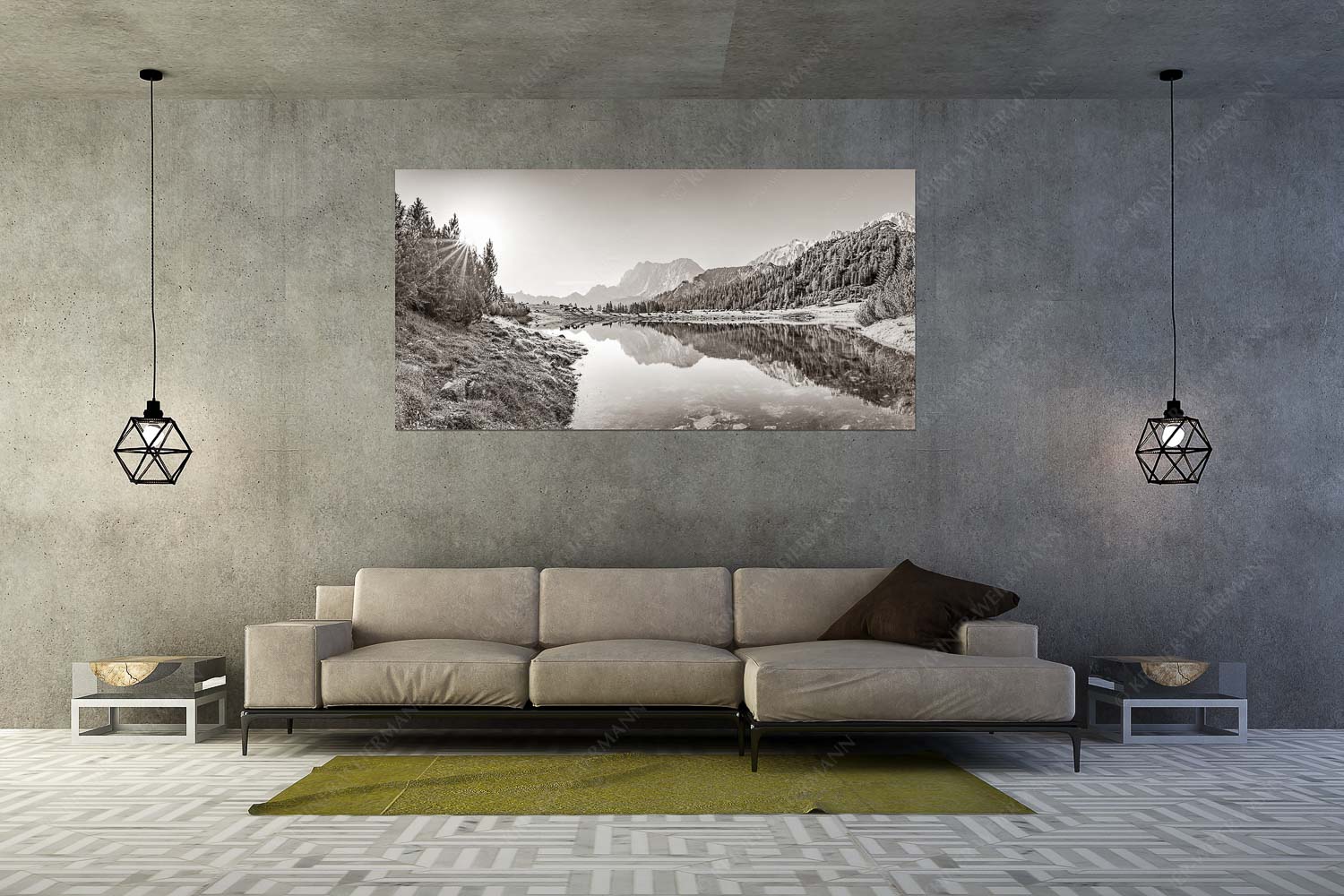 Almfrieden – Wandbild – Größe ca. 200x100cm, Seitenverhältnis 2:1 — Vereineralm im Karwendel Almsommer auf der Fereineralm im Karwendelgebirge - Almfrieden - Wandbild - Größe ca. 200x100cm, Seitenverhältnis 2:1 - Vereineralm im Karwendel - weitere Infos unter https://www.kriner-weiermann.de