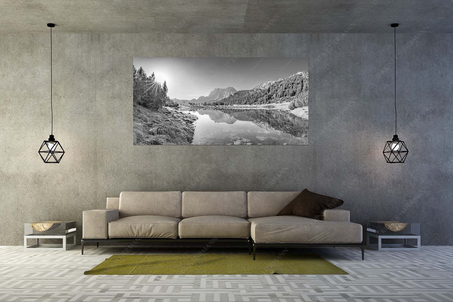 Almfrieden – Wandbild – Größe ca. 200x100cm, Seitenverhältnis 2:1 — Vereineralm im Karwendel Almsommer auf der Fereineralm im Karwendelgebirge - Almfrieden - Wandbild - Größe ca. 200x100cm, Seitenverhältnis 2:1 - Vereineralm im Karwendel - weitere Infos unter https://www.kriner-weiermann.de