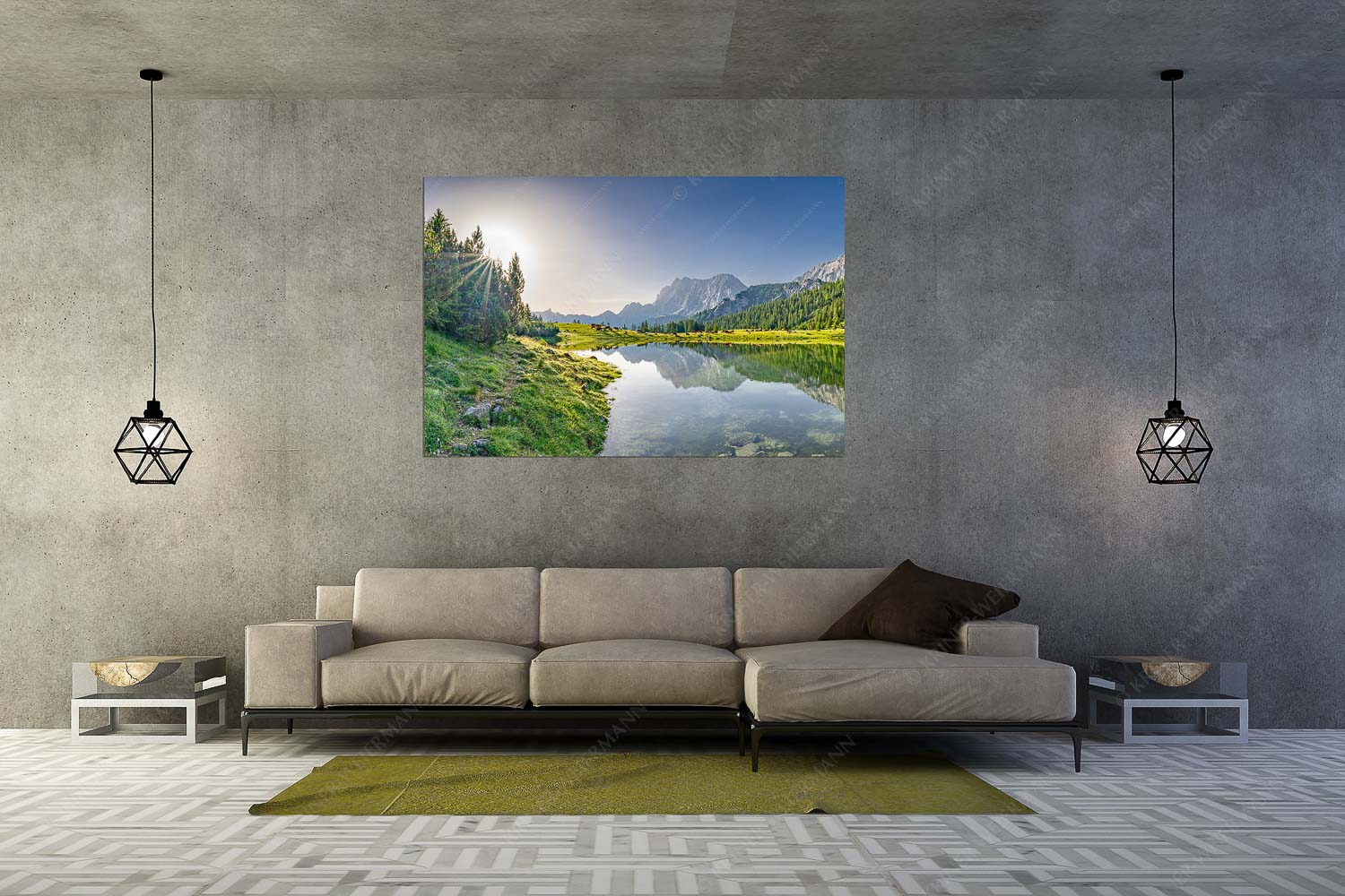 Almsommer auf der Fereineralm im Karwendelgebirge - Almfrieden - Wandbild - Größe ca. 180x120cm, Seitenverhältnis 3:2 - Vereineralm im Karwendel - weitere Infos unter https://www.kriner-weiermann.de