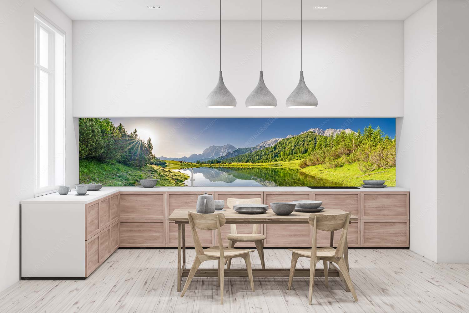 Almfrieden – Küchenrückwand – Größe ca. 400x100cm, Seitenverhältnis 4:1 — Vereineralm im Karwendel Almsommer auf der Fereineralm im Karwendelgebirge - Almfrieden - Küchenrückwand - Größe ca. 400x100cm, Seitenverhältnis 4:1 - Vereineralm im Karwendel - weitere Infos unter https://www.kriner-weiermann.de