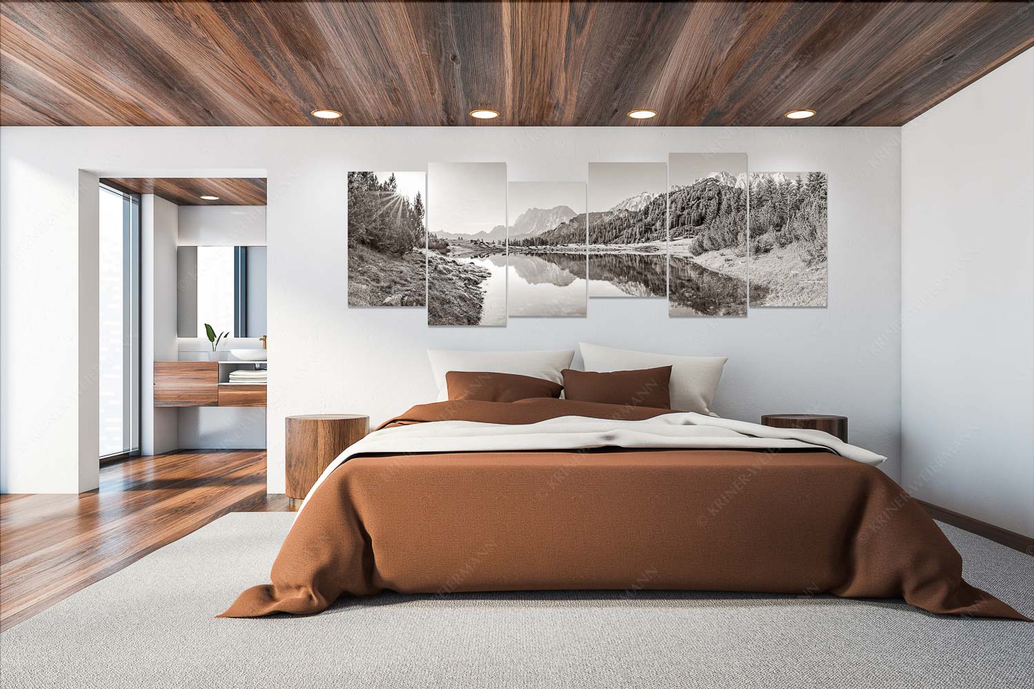 Almfrieden – Wandbild – 6er Split, Größe ca. 280x112cm, Seitenverhältnis 2,5:1 — Vereineralm im Karwendel Almsommer auf der Fereineralm im Karwendelgebirge - Almfrieden - Wandbild - 6er Split, Größe ca. 280x112cm, Seitenverhältnis 2,5:1 - Vereineralm im Karwendel - weitere Infos unter https://www.kriner-weiermann.de