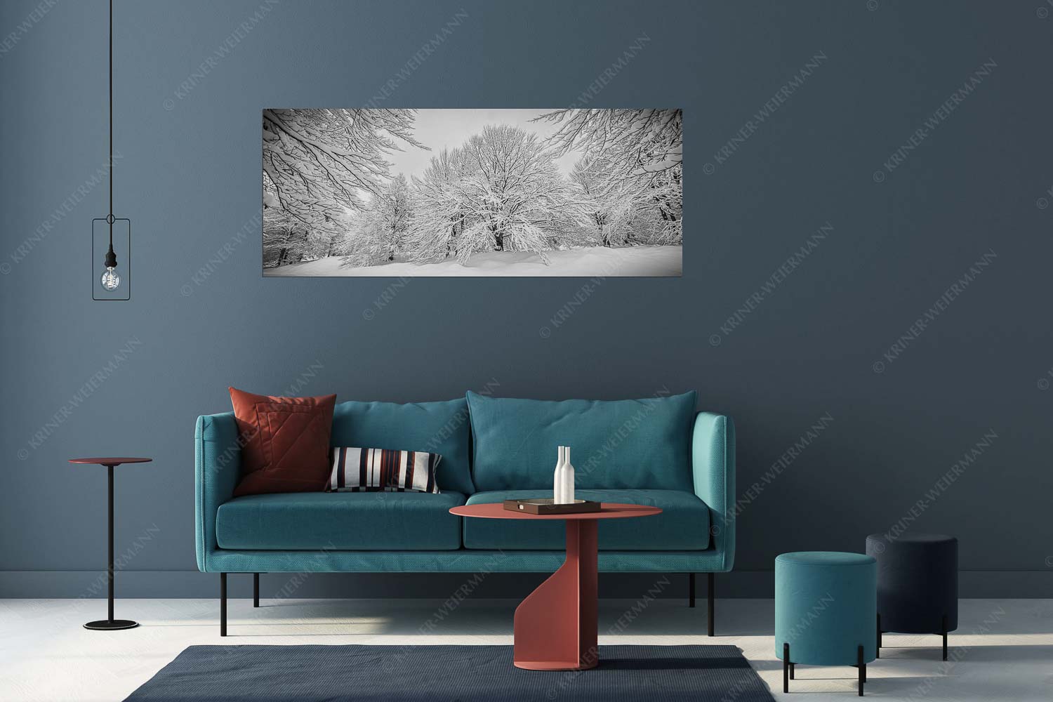 Lautlos – Wandbild – Größe ca. 175x70cm, Seitenverhältnis 2,5:1 — Kranzberg bei Mittenwald Frisch verschneiter Hutewald am Kranzberg bei Mittenwald - Lautlos - Wandbild - Größe ca. 175x70cm, Seitenverhältnis 2,5:1 - Kranzberg bei Mittenwald - weitere Infos unter https://www.kriner-weiermann.de