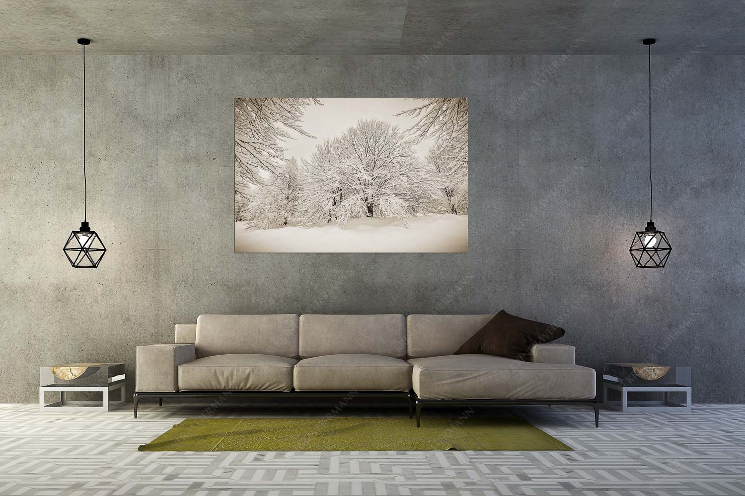 Lautlos – Wandbild – Größe ca. 180x120cm, Seitenverhältnis 3: — Kranzberg bei Mittenwald Frisch verschneiter Hutewald am Kranzberg bei Mittenwald - Lautlos - Wandbild - Größe ca. 180x120cm, Seitenverhältnis 3: - Kranzberg bei Mittenwald - weitere Infos unter https://www.kriner-weiermann.de