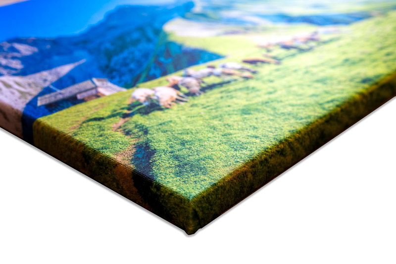 - Leinwand GLÄNZEND Textil auf Holzrahmen