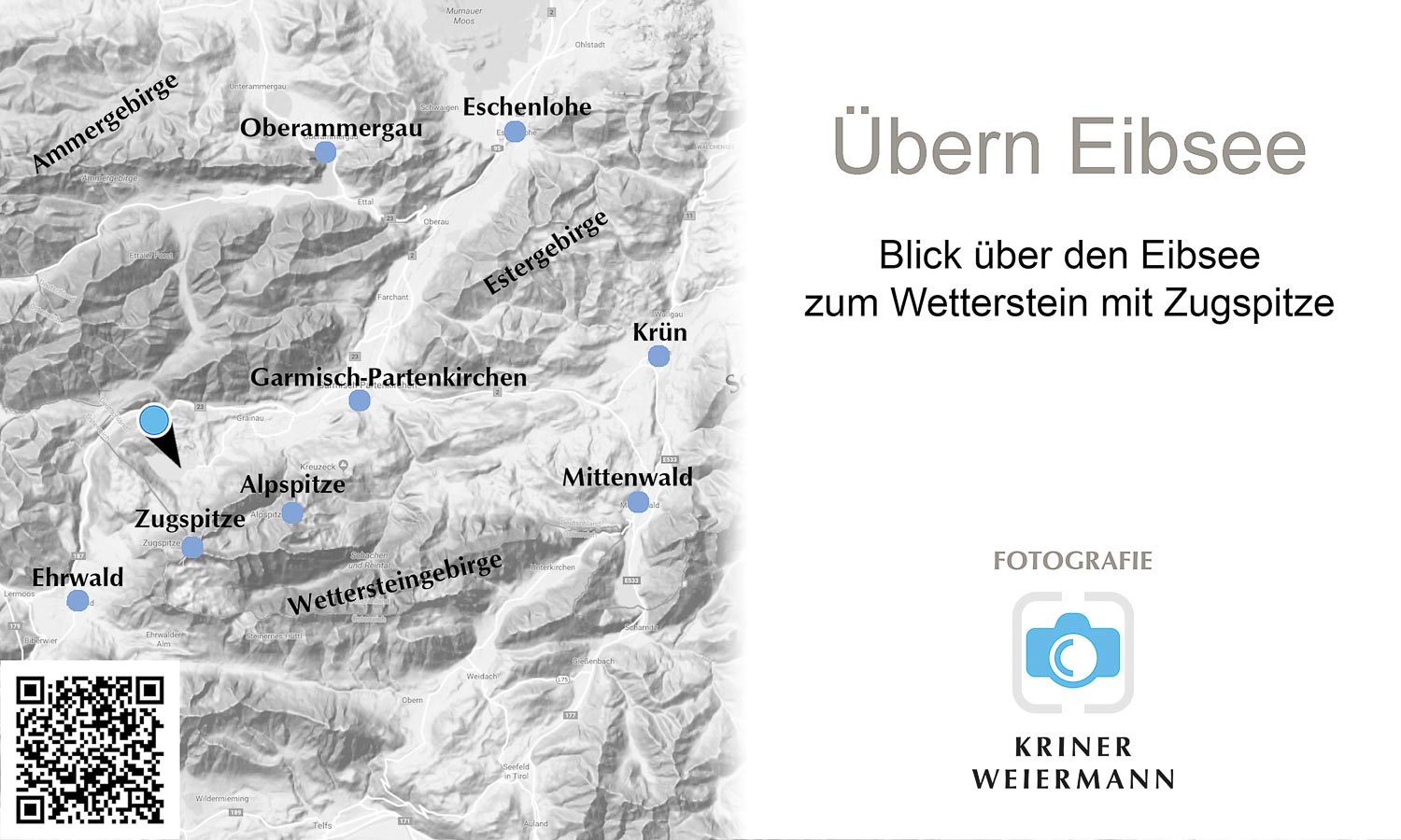 Blick über den Eibsee zum Wetterstein mit Zugspitze - Übern Eibsee -